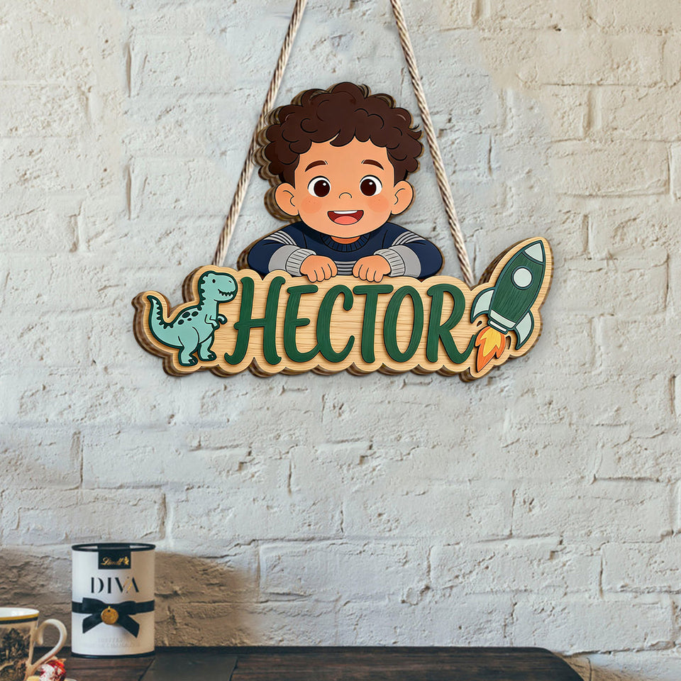 Custom Any Photo - Personalized Kid 2 Layered Wood Sign / Wood Plaque
