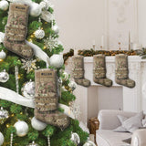 Proud To Serve - Personalized Veteran Shaped Christmas Stocking