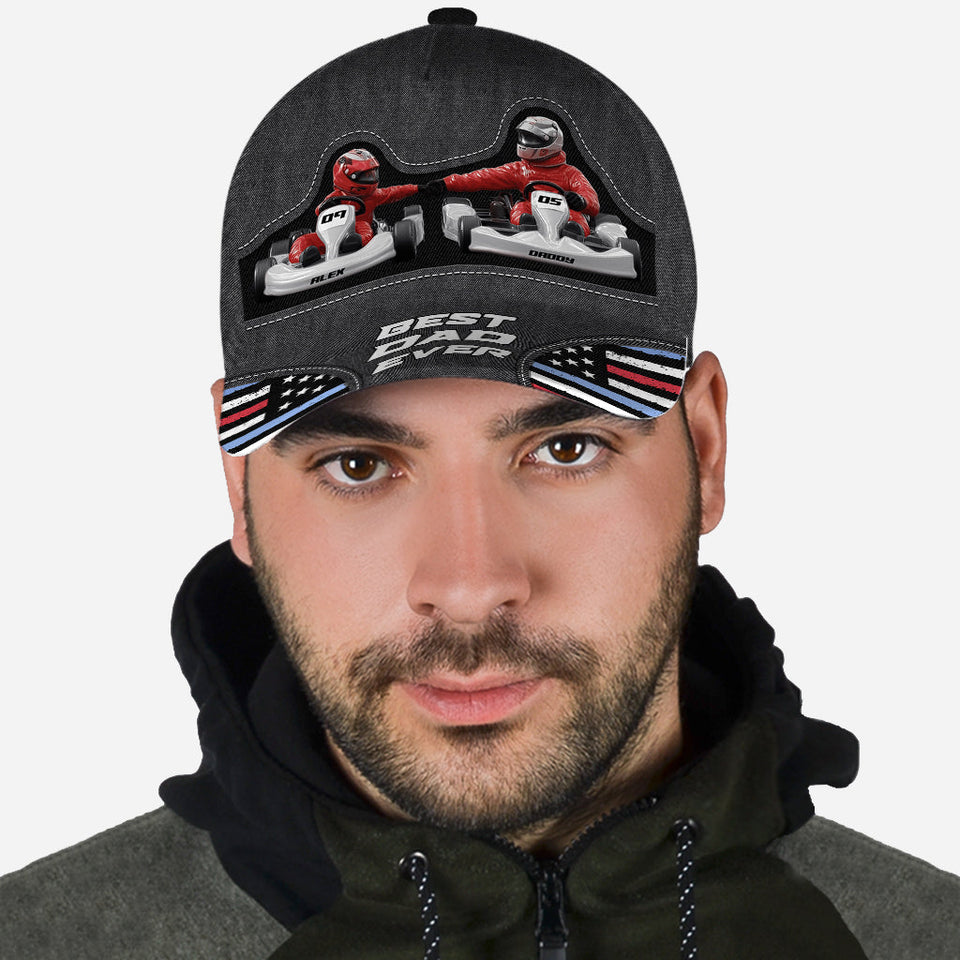 Kart Racing Loving Dad & Kid - Personalized Father Classic Cap
