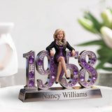 Photo and Year - Gift For Her - Personalized Birthday Custom Shaped Acrylic Plaque