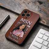 Any Title - Gifts For Nurse, Doctor - Personalized Nurse 3D Embossed Leather Phone Case