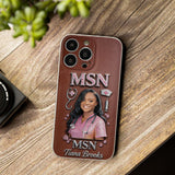 Any Title - Gifts For Nurse, Doctor - Personalized Nurse 3D Embossed Leather Phone Case