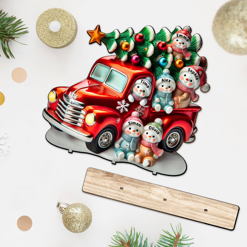 Nana's Cute Little Snowman - Personalized Grandma 1 Layered Big Freestanding