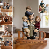 Best Dad Ever - Personalized Father Custom Shaped Wood Plaque