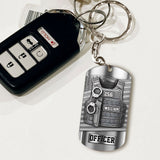 Serve And Protect - Personalized Police Officer Stainless Steel Keychain