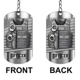 Serve And Protect - Personalized Police Officer Stainless Steel Keychain