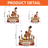 Naughty Couple Fishing - Personalized Fishing Custom Shaped Acrylic Plaque