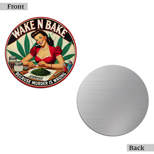 Wake N Bake - Personalized Weed Cut Metal Sign