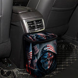 Patriotic Skull - Personalized Skull Portable Car Trash Can/ Organizer