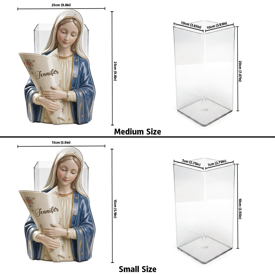 Virgin Mary's Grace - Personalized Christian Acrylic Flower Vase