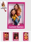 Funny Gift Cartoonish Exaggerated Mascot Style - Personalized Bestie Custom Shaped Acrylic Plaque