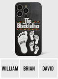 The Blackfather - Personalized Father 3D Embossed Leather Phone Case