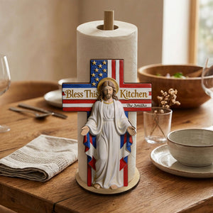 Bless This Kitchen - Personalized Christian Paper Towel Stand