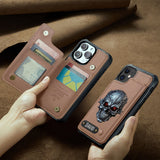 Cool Skull - Personalized Skull Wallet Phone Case