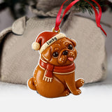 Gingerbread Pet Christmas - Personalized Dog Ornament