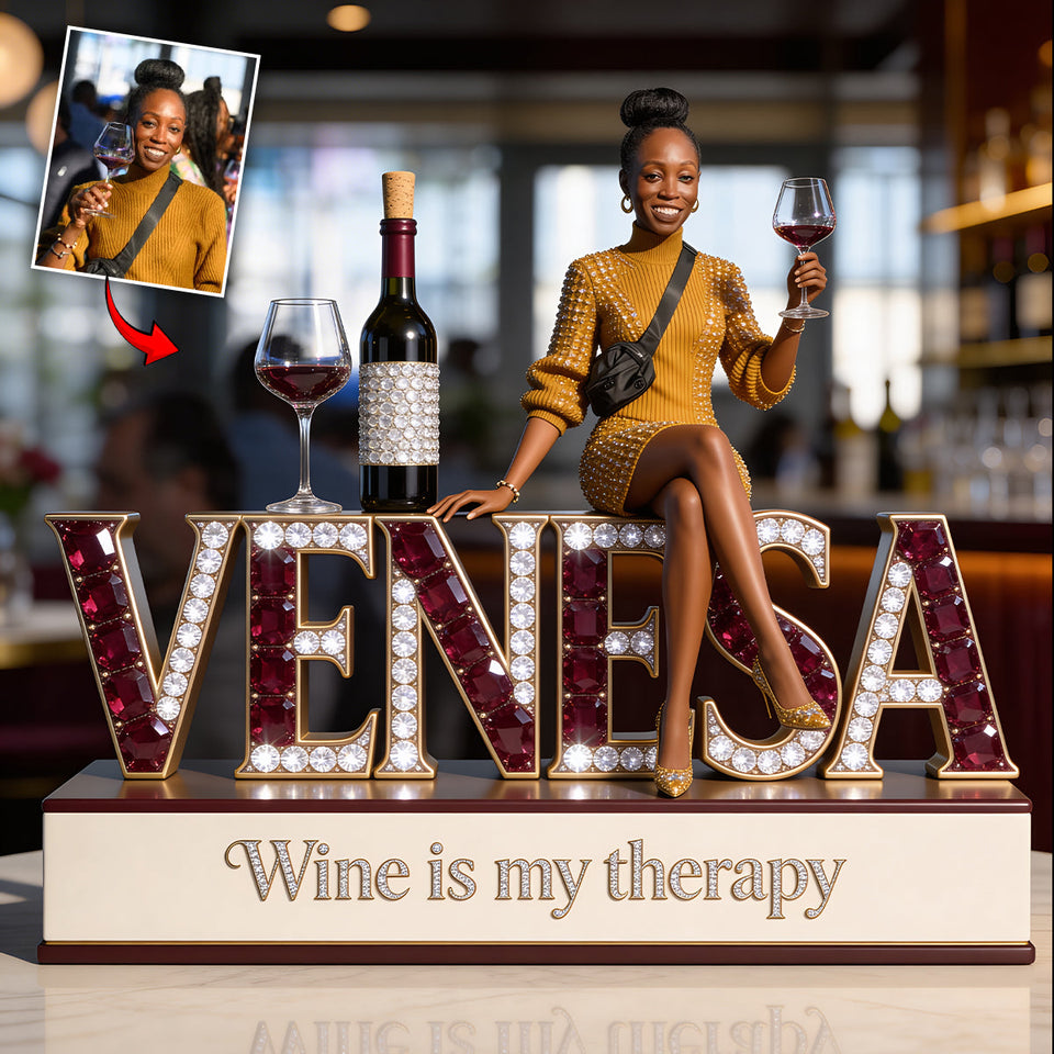 Wine Lover Gift - Personalized Wine Custom Shaped Acrylic Plaque