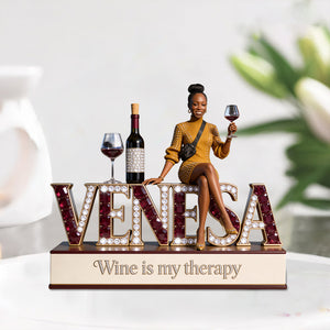 Wine Lover Gift - Personalized Wine Custom Shaped Acrylic Plaque