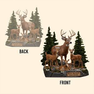 Best Buckin' Dad Ever - Personalized Hunting Custom Shaped Acrylic Plaque