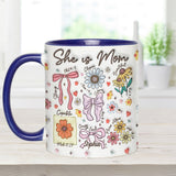 She Is Mom - Personalized Mother Accent Mug