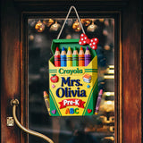 Crayon Box 3D Shaped Display - Personalized Teacher Custom Shaped Wood Sign