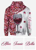 Just A Girl Who Loves Wine - Personalized Wine All Over Shirt
