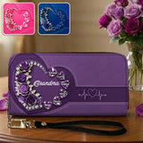 Best Mom Grandma Nana Ever - Personalized Mother Leather Long Wallet