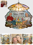 Everlasting Love - Personalized Couple 3D Printed Glass Suncatcher
