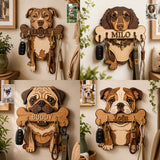 Funny Pet Keyrack - Personalized Dog Custom Shaped Hanging Rack
