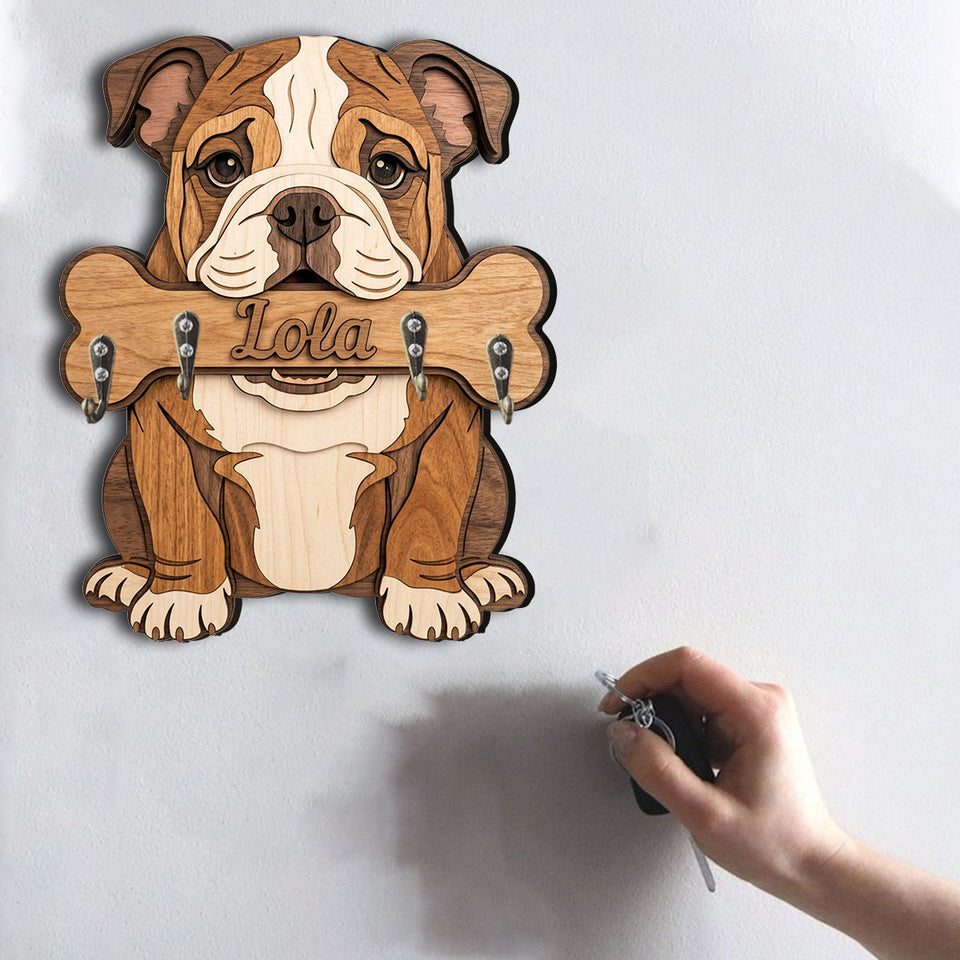 Funny Pet Keyrack - Personalized Dog Custom Shaped Hanging Rack
