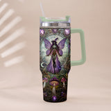 Beautiful Witch - Personalized Witch Tumbler With Plush Charm