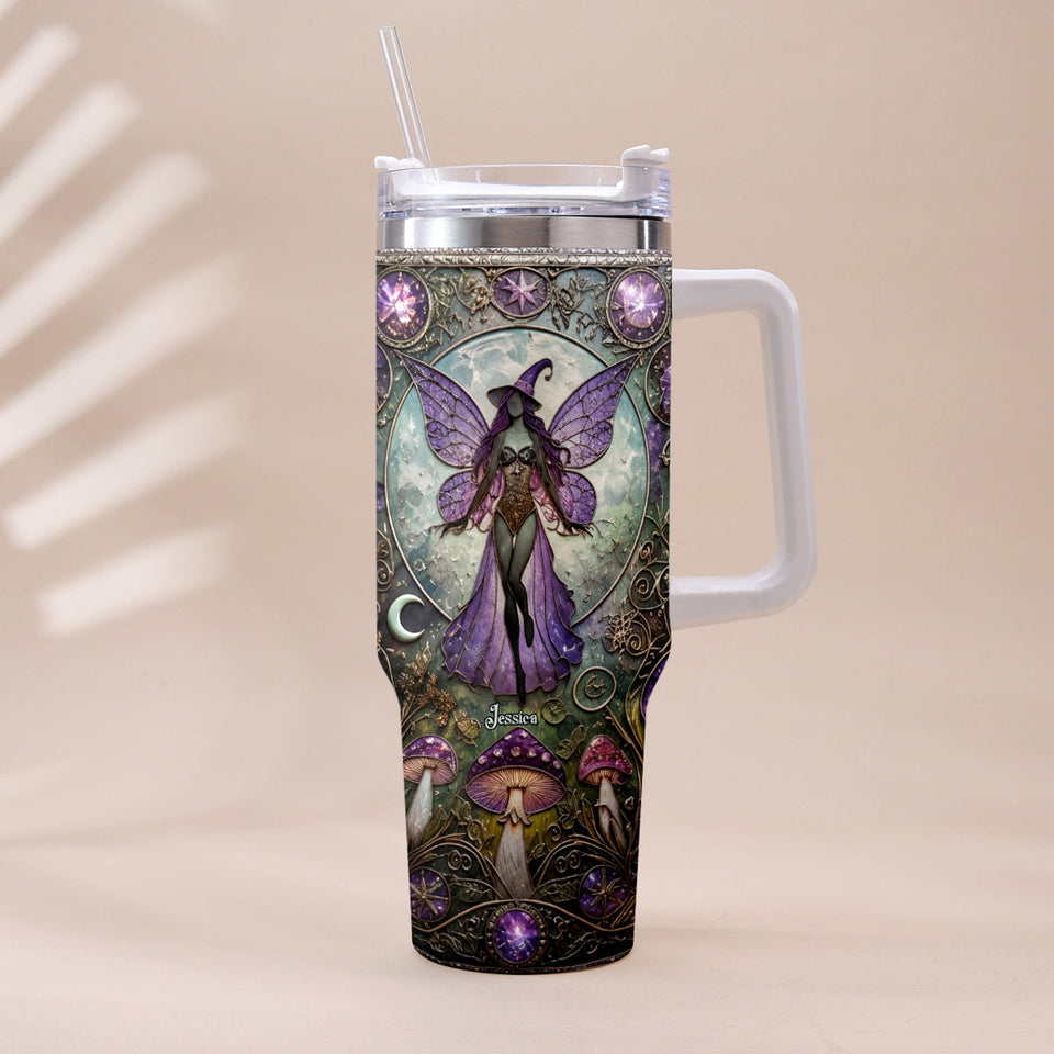 Beautiful Witch - Personalized Witch Tumbler With Plush Charm