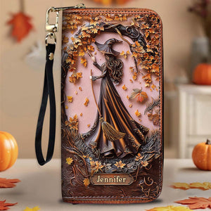 Beautiful Witch - Personalized Witch Leather Long Wallet