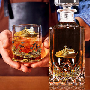 Cruise Life - Personalized Cruising Whiskey Decanter Set