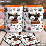 Stunning Sewing Machine - Personalized Sewing Accent Mug