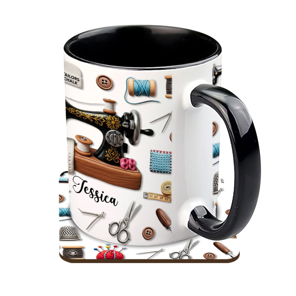 Stunning Sewing Machine - Personalized Sewing Accent Mug