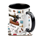 Stunning Sewing Machine - Personalized Sewing Accent Mug