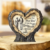 From Our First Kiss - Personalized Couple Custom Shaped Acrylic Plaque