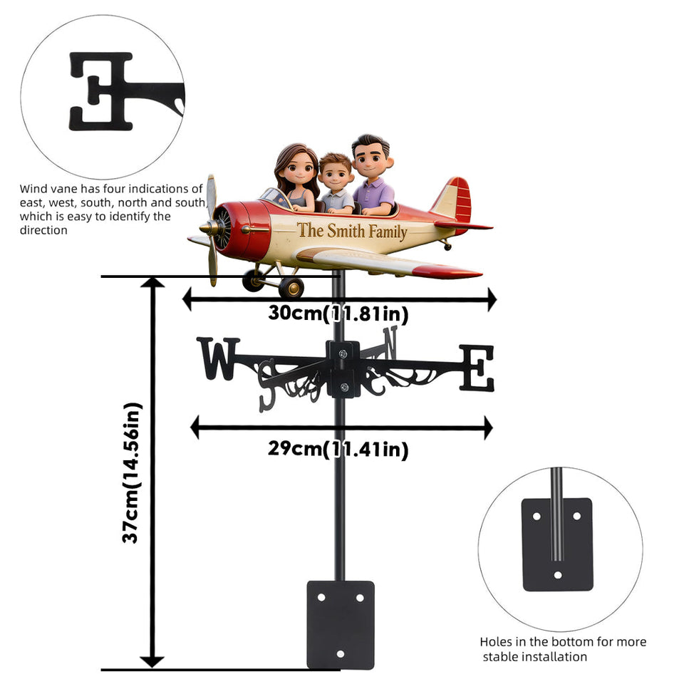 Our Family Adventure - Personalized Family Weather Vane