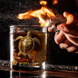 Sea Lovers Gift, Turtle, Dolphin, Mermiad, Hippocampus - Personalized Sea Lover Whiskey Glass
