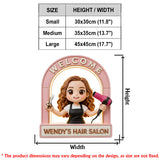 Welcome Sign For Hair Salon - Personalized Hairdresser LED Light Acrylic Sign