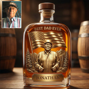 Unique Gift For Father's Day - Personalized Father Wine Bottle