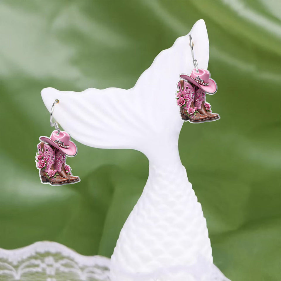 Cowgirl Boots - Personalized Cowgirl Earrings