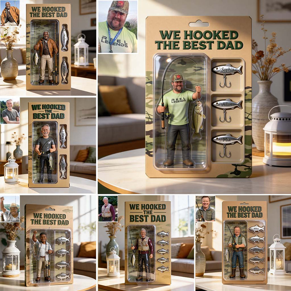 Personalized Gift for Fishing Dad, Fishing Lover Gift - Personalized Fishing Custom Shaped Acrylic Plaque