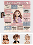 God Says You Are - Personalized Christian Blanket
