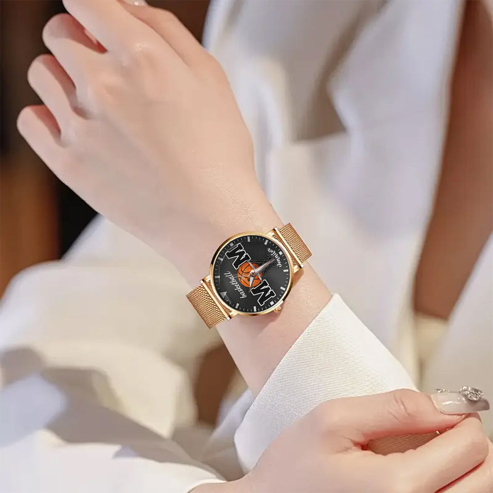 Basketballl Mom - Personalized Basketball Women Hand Watch