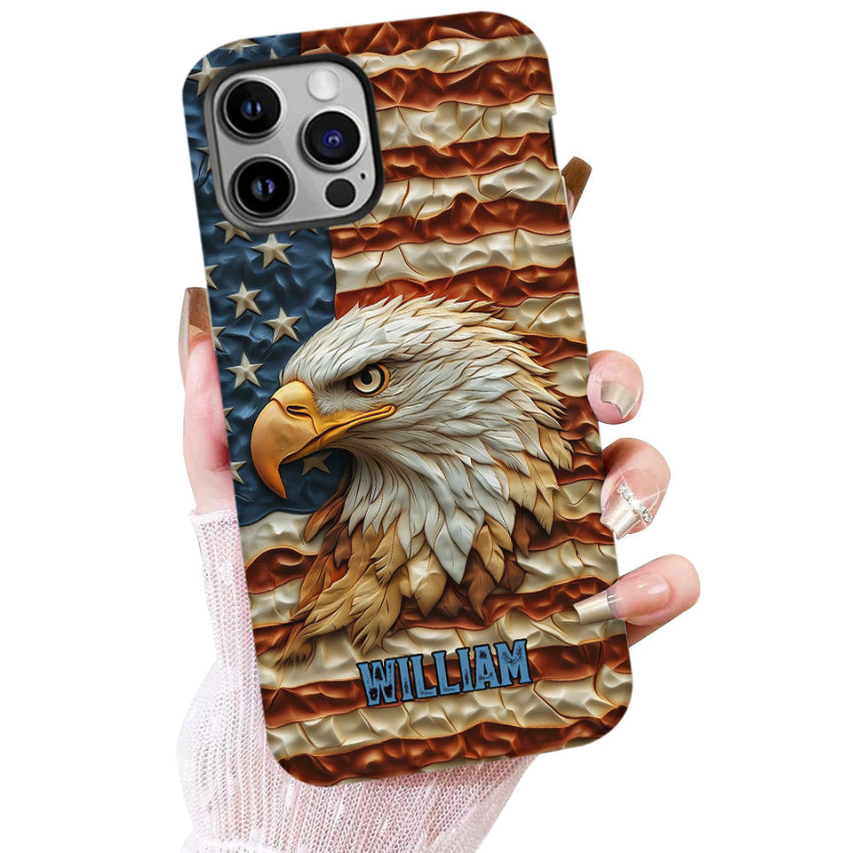 Strong Eagle - Personalized Bald Eagle Full Print Phone Case