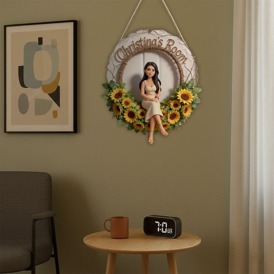 Floral Welcome Sign - Personalized Birth Month Flower LED Light Acrylic Sign