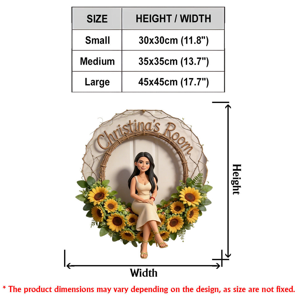 Floral Welcome Sign - Personalized Birth Month Flower LED Light Acrylic Sign