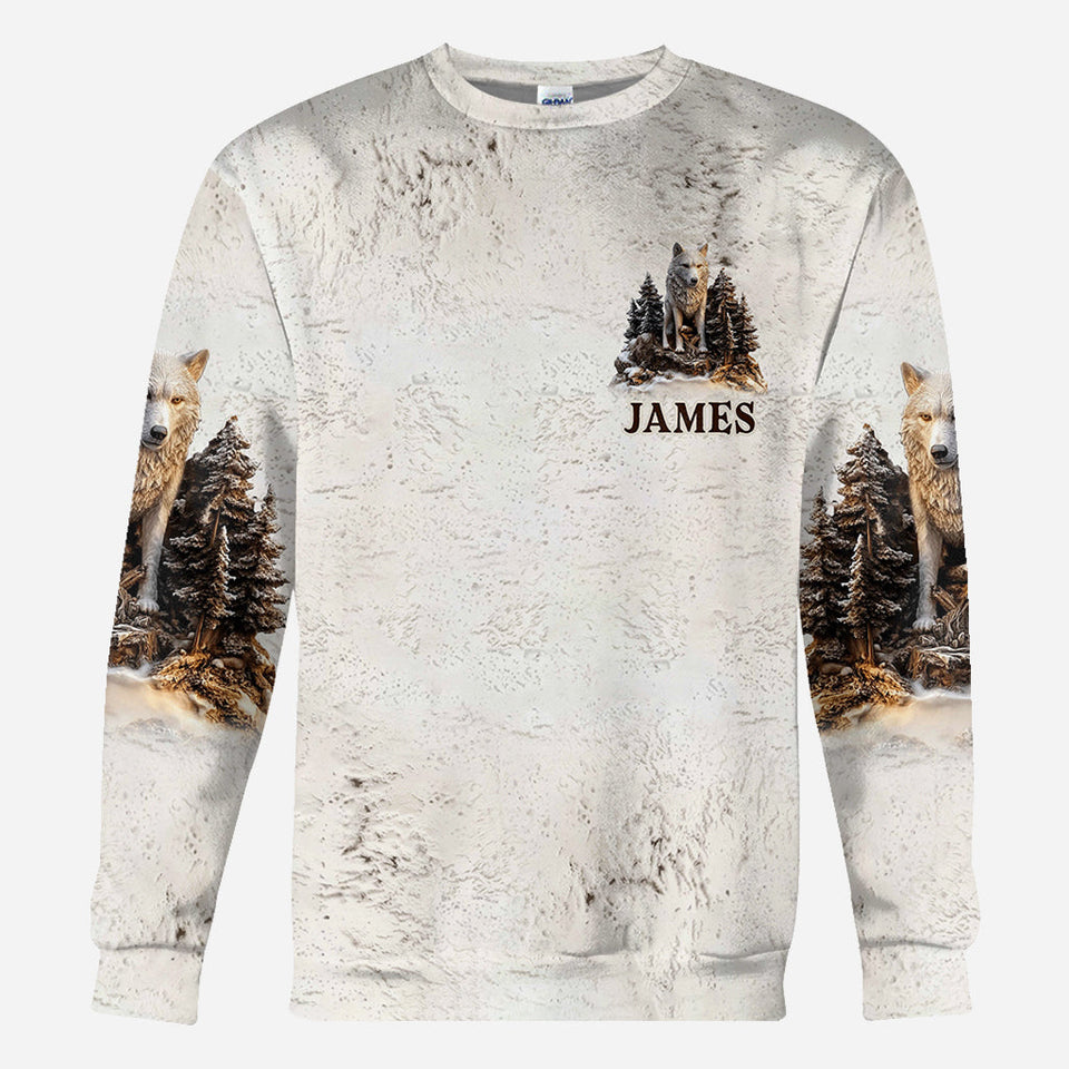Papa Wolf Pack - Personalized Father All Over Shirt