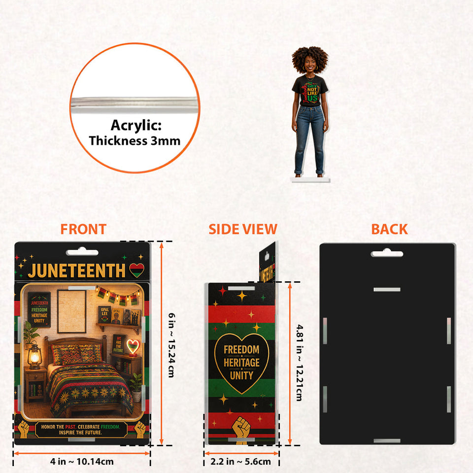 Happy Juneteenth - Personalized Juneteenth Acrylic Display Box